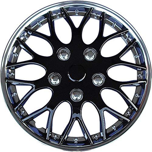 AutoStyle 4er Set Radzierblenden Missouri 14-Zoll Chrom/Schwarz