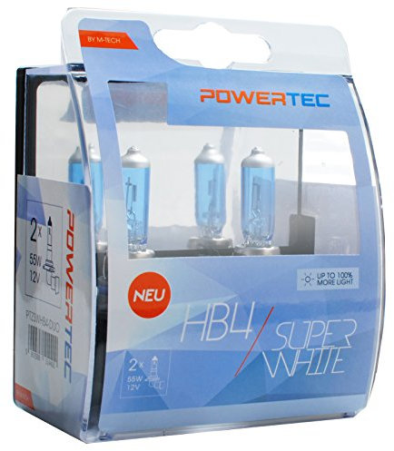 M-Tech PTZSWHB4-DUO HB4 Xenon Optik Halogen Birne 55 W 12 V, Weiß, Anzahl 2