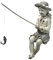 Design Toscano Grande Prise de Pêcheuse Statue de Pêcheur pour Jardin, 28 cm, polyrésine, deux tons pierre