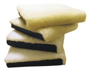 Kozee Komforts Pure Wool Fleece Top Wheelchair Cushion - Perfect for Wheelchairs, Cars or Home - High Density Foam, Removable Washable Cover, Water-Resistant Vinyl Underside - Size 16 x 16 x 2