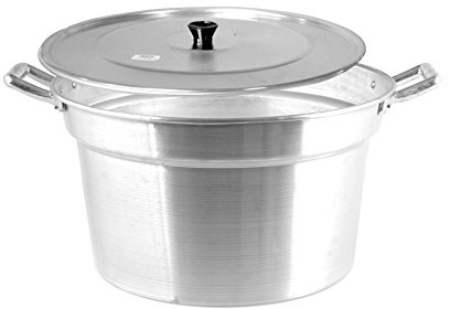 HOME Pentola Pomodoro con Coperchio, 52 cm, Alluminio, Argento