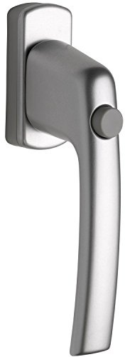 MACO Fenstergriff Harmony-Sperrknopf, Vierkantstift 7 x 35 mm, Rosette 28 x 63, silber eloxiert, 1 Stück,55513