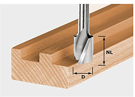 Festool Spiralnutfräser HS Spi S8 D18/25 – Spiralfräser 18 mm | HS-Stahl, Schaft 8 mm, Nutlänge 25 mm – optimiert für Weichholz, ruhiger Lauf und effiziente Spanabfuhr