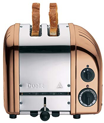 Dualit NEWGEN Toaster 2 Scheiben, ProHeat®-Heizelemente, Made in UK | Kupfer, Retro-Design, handgefertigt, robustes Edelstahlgehäuse, reparierbar, Abmessungen 21×26×22 cm, Gewicht 3, 5 kg
