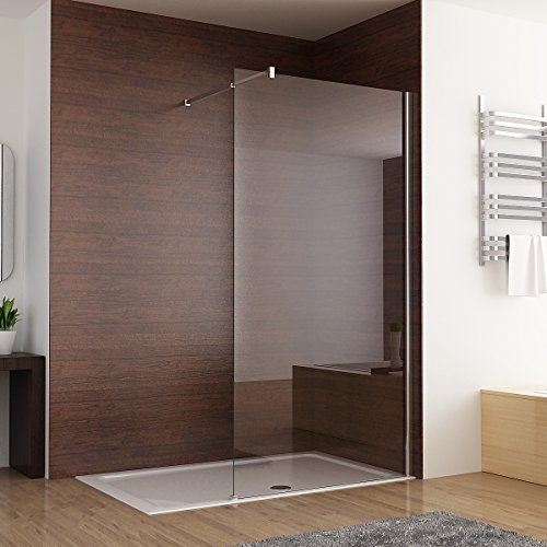 Duschabtrennung walk in Duschwand Seitenwand Dusche 8mm Glas Duschtrennwand 90 x 195 cm NANO CD90