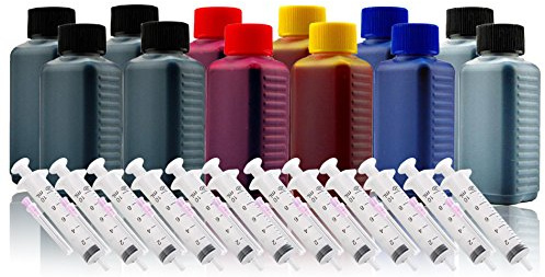 Nachfülltinte Druckertinte Refillset für CANON PGI-570/CLI-571, PGI-570XL/CLI-571XL inkl. Grau (für CANON PIXMA MG7700 MG7750 MG7751 MG7752 MG7753), 1200ml