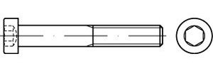 DIN 7984 08.8 galvanisch verzinkt Zylinderschrauben mit Innensechskant, niedriger Kopf - Abmessung: M24x80 (1 Stück)