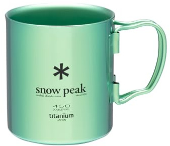Snow Peak Titanium Double-Wall Mug - Durable & Lightweight Insulated Mug - Camping - 15.2 fl oz