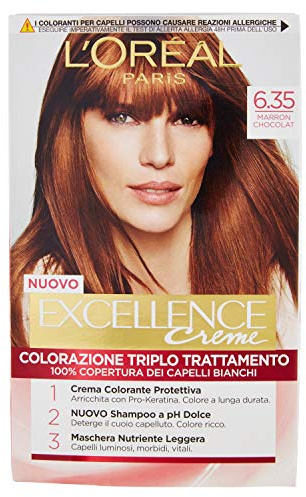 Haarfärbemittel per capelli excellence creme n 6/35 marron chocolat