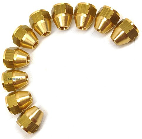 Los racores del tubo de freno de latón M10 x 1 mm hembra 10 Pack para tubo 3/16 FL14