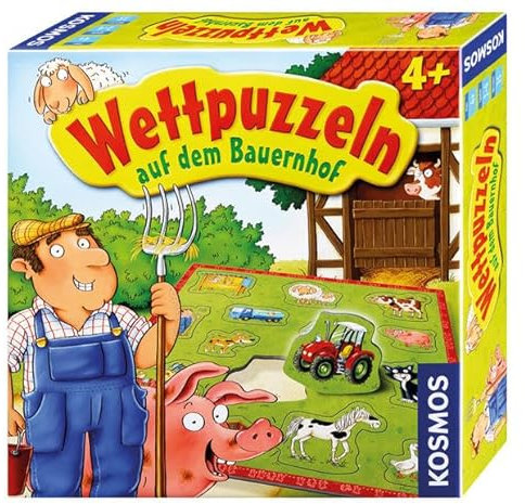 Kosmos 697587 - Wettpuzzeln auf dem Bauernhof, Brettspiel