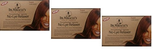 3x Relaxer/Glättungscreme Dr Miracles No Lye Relaxer Super