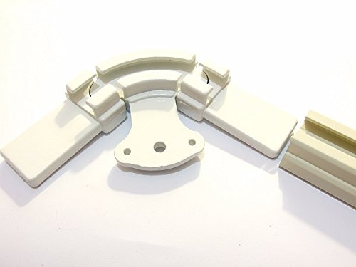 AWITALIA - CURVA TENDA GIARDINO MINI IN ALLUMINIO- GUIDA TENDA DA SOLE PER GUIDA VEDI FOTO COLORE AVORIO/BIANCO TUTTO IN ALLUMINIO VERNICIATO A FUOCO GARANZIA 10 ANNI MADE IN ITALY