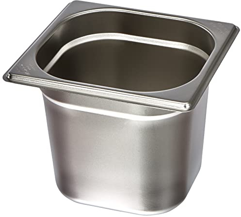 LACOR GN BEHÄLTER 1/6 176X162X150 INOX, Edelstahl, 176X162X150 mm 66615Z Silber | Aus lebensmittelechtem Edelstahl gefertigt; hohe Korrosionsbeständigkeit und Haltbarkeit im täglichen Gebrauch