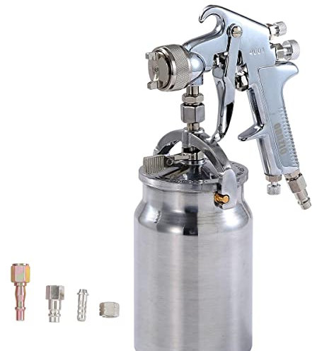 ORAZIO Air Paint Spray Gun, 1000ml Capacity 1.8mm Nozzle Professional Quality Heavy Duty High Pressure Large Volume Suction Feed Cars Trucks Furniture Painting Gun 225260