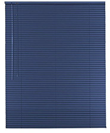Hochwertige Aluminium Jalousie Jalousette Rollo 90 x 110 cm / 90x110 cm in Farbe blau - Bedienseite links // Maßanfertigung/Fensterjalousie/Fensterjalousette/Alulamellen/Alu-Lamellen