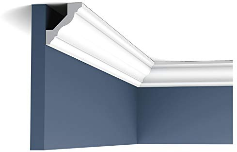 Orac Eckleiste CX110 200 cm x 4,5 cm x 4,1 cm aus extrudiertem Polystyrol (HDPS) vorgrundiert