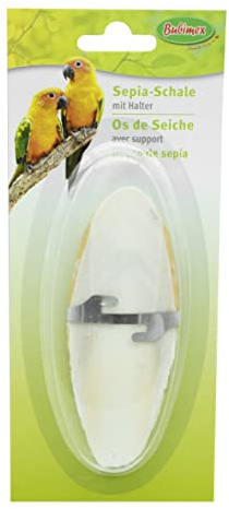 Bubimex Sepiaschale mit Halter Kaliziumspender Vogel Vogelfutterspender