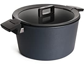 Woll Concept Plus Kochtopf mit Deckel-Induktiv, Ø 28 cm, 15,5 cm hoch, 7,5l-Geeignet für alle Herdarten, Aluminium, backofenfest bis zu 250°, anthrazit, 2-Einheiten