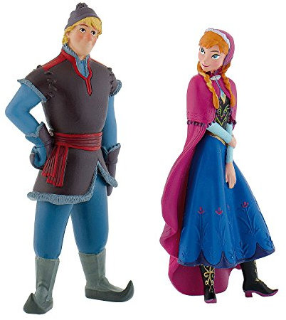 Bullyland 13060 - Spielfigurenset, Walt Disney Frozen Mini, Anna und Kristoff