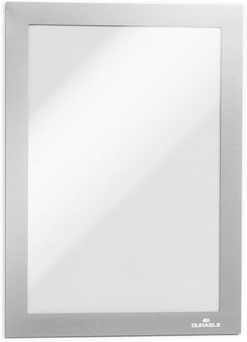 Durable 488123 inforam Duraframe A5, självhäftande magnetram, 10-pack, silver