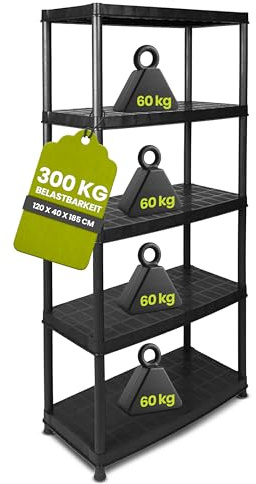 Kreher XXL Schwerlastregal bis zu 300 kg mit Einer Breite von 1,20m und 60kg pro Boden