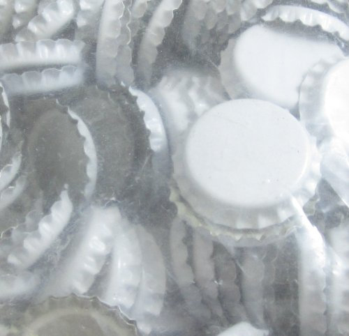 Kronenkorken zum Verschließen von handelsüblichen Mehrwegflaschen 100 Stück Weiß Kronkorken Bierkapsel