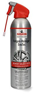 NIGRIN EvoTec Felgenreiniger, 500 ml, selbstaktiver Reiniger für alle Felgen, säurefrei, mit Wirk-Indikator