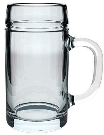 Stölzle-Oberglas 9999808047 Sytria Maßkrug, Bierseidel, Bierkrug, Bierglas, 1.265 Liter, mit Füllstrich bei 1l, Glas, transparent, 6 Stück