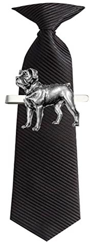 Krawattenklammer Krawattennadel des Hundes Rottweiler mit Schachtel, Geschenk