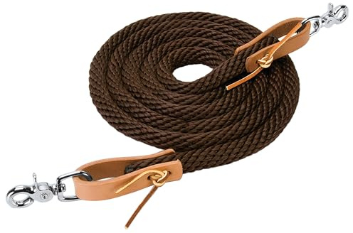Weaver Leather - Riendas de Rodeo de poliéster Marrones, 1 x 244 cm