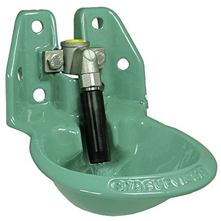 Suevia 1003759 Tränke SUEVIA Tränkebecken mit Lockwassermulde Modell 375 mit Edelstahl-Ventil 3/4 I