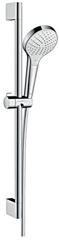 hansgrohe Croma Select S Duschset 0,65m, 3 Strahlarten, Weiß/Chrom