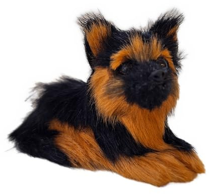Schäferhund aus Echtfell 8,5cm lang, 5,5cm hoch - zu Krippenfiguren Erzählfiguren Bauernhof - Dekoartikel