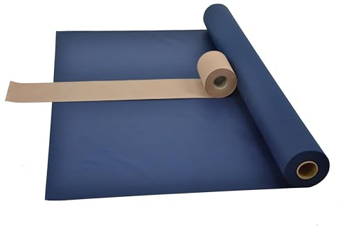 Sensalux Kombi-Set 1 Tischdeckenrolle 1,5m x 25m blau + Tischläufer 15cm beige