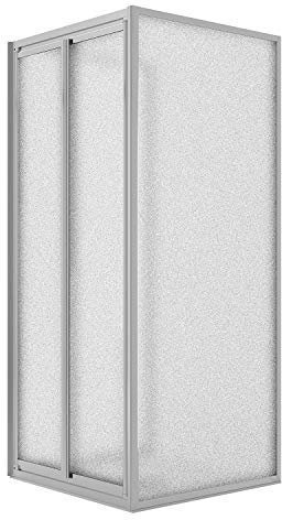 Idralite Dreiseitge Duschkabine 75x70x75CM H198 Strukturglas 2 Wänden+2 Saloon 70 Mod. West Trio