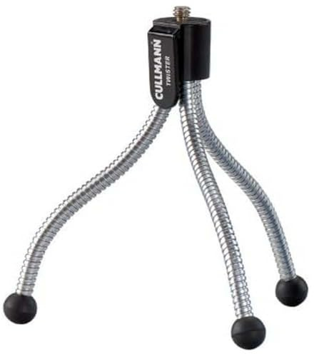 Cullmann Twister tripode 3 Pata(s) Negro, Plata - Trípode (0,5 kg, 3 Pata(s), 12 cm, Negro, Plata, 53 g)