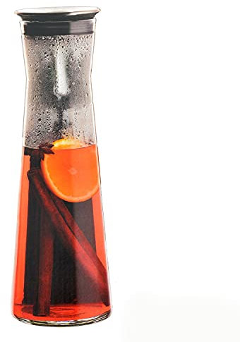 Bohemia Cristal 093 006 103 - Caraffa 1100 ml, con versatore in Acciaio Inox