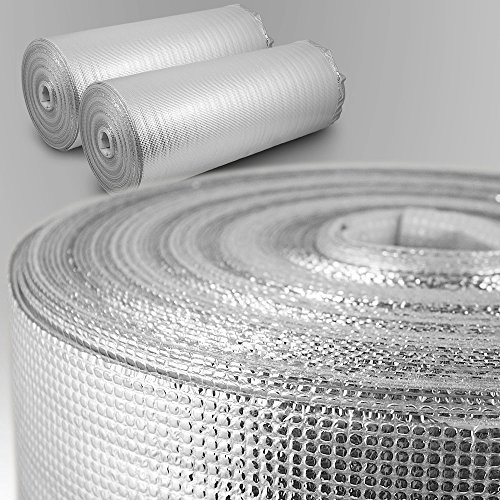 Trittschalldämmung mit Alu-Dampfsperre PE-Schaumfolie Dämmung Unterlage Laminat Parkett Stärke:3mm (50m)