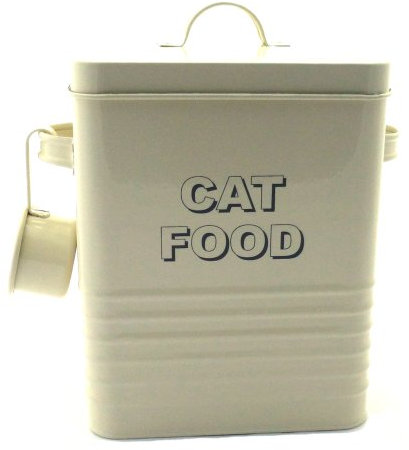 Home Sweet Sage Tin Cat Food Storage Tin