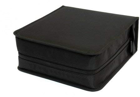 GOODS+GADGETS CD-Wallet/Mappe & DVD-Tasche aus robustem Nylon und Zwischenseiten aus Stoff, Disc-Organizer verschließbar mit Reisverschluss (300 CDs)