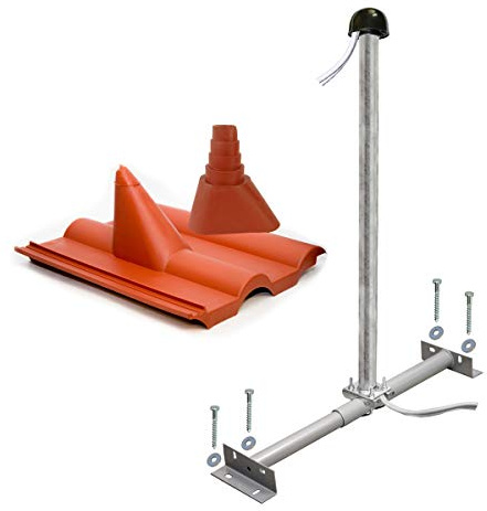 Premium X Basic Dachsparrenhalter-Montageset 100cm Mast Sparrenhalter für Satellitenschüssel Satelliten-Antenne | SAT Montagezubehör