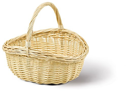 Adam Schmidt Einkaufskorb oval, Natur, T 37cm x B 42cm x H 21cm / 37cm