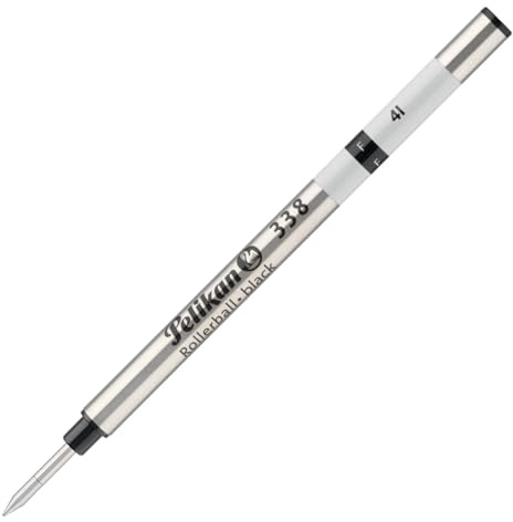 Pelikan 908483 Mine für Tintenroller (338), Strichstärke F, schwarz, 1 Stück in Faltschachtel