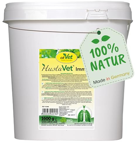 HustaVet Immun für Hunde Katzen Pferde – Natürliche Unterstützung für Atemwege & Immunsystem, 1,6kg