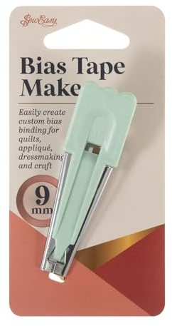 Sew Easy Schrägbandformer, 9 mm, für Bügel-Schrägbänder und andere, Türkis