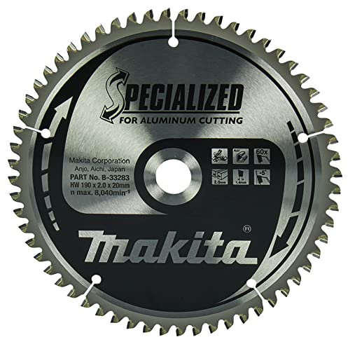 Makita B-33283 Specialized Aluminium Cutting Saw Blade 190x20x60T