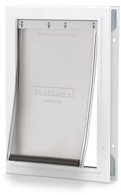 PetSafe Freedom Aluminum Pet Door for Dogs and Cats, Medium, White, Tinted Vinyl Flap