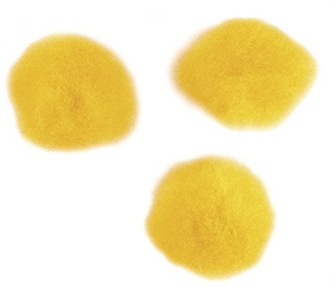 RAYHER HOBBY Pompons, 60 Stück, Ã˜ 15mm Gelb