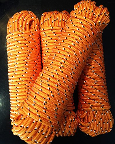 Nr.33 Oranges Seil 14 mm x 30 m,Rope,Expanderseil,Planenseil,Kunststoffseil, Tauziehen,Schleppseil,Schleppleine,Vielzweckseil,Bootsseil,Seil,Leine,Reepschnur,Reepseil,Schnur,Band,Tauwerk,Tau